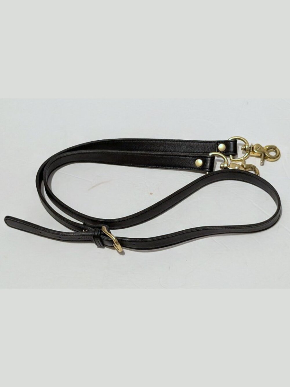 RARE Vintage Coach LEATHER Replacement Strap FOR STATION BAG 5130 BLACK - Picture 4 of 5